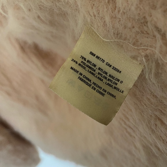 Anthropologie Knitted & Knotted Pink Eyelash Open Front Sweater Cardigan Size XS - Picture 8 of 8